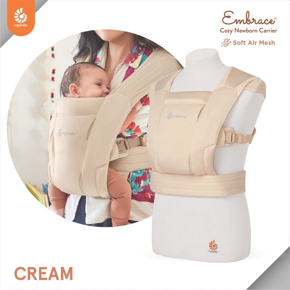 Ergobaby Embrace Cozy Newborn Carrier in Cream